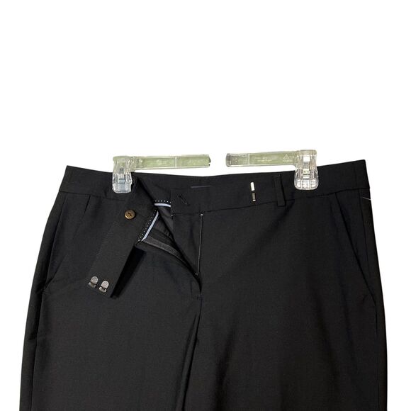 Lands End Pants Womens 12 Black Wool Blend Lined Flare Work Dress Career USA - Picture 11 of 13